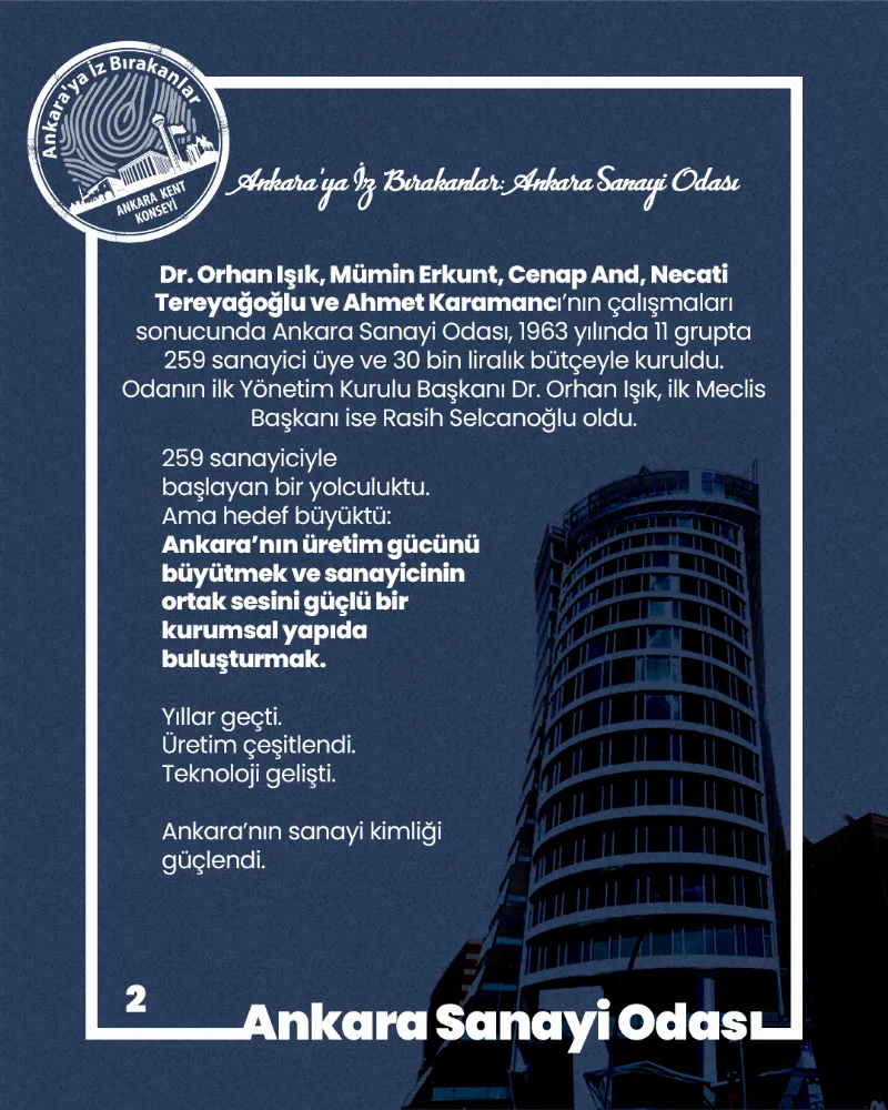 Ankara’ya İz Bırakanlar: Ankara Sanayi Odası — fotoğraf 4