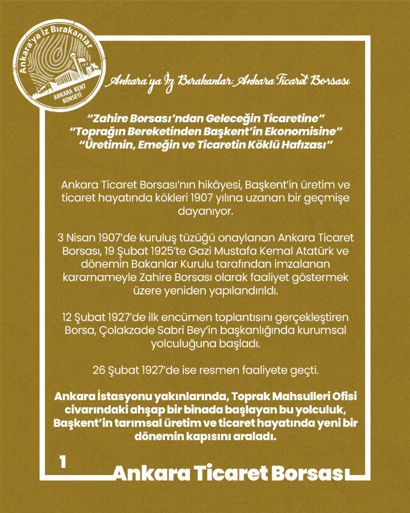 ANKARA’YA İZ BIRAKANLAR: ANKARA TİCARET BORSASI — fotoğraf 3