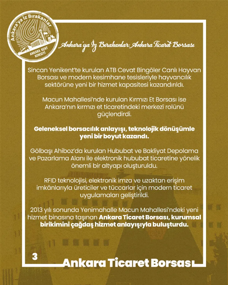 ANKARA’YA İZ BIRAKANLAR: ANKARA TİCARET BORSASI — fotoğraf 5