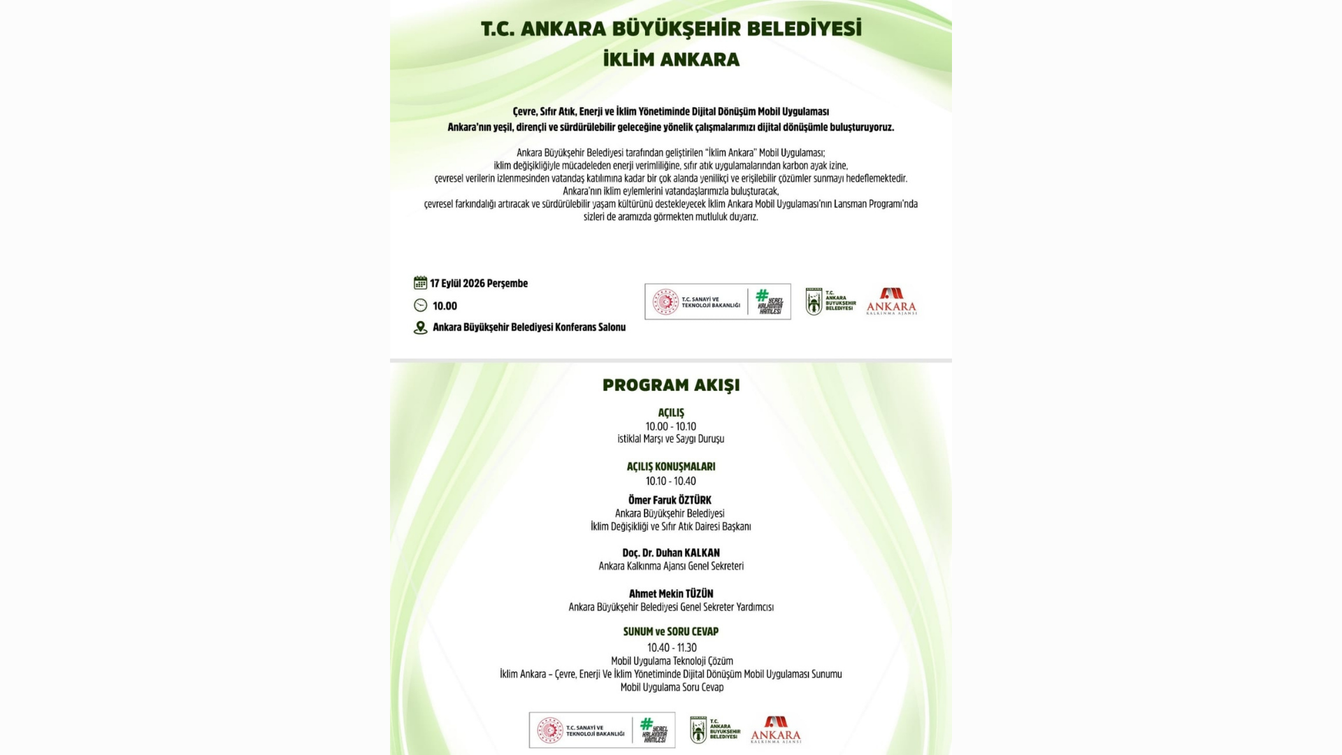 AKK Çevre Ve İklim Meclisi Tarafından Hazırlanan Tavsiye Kararı Ankara Büyükşehir Belediyesi Tarafından Hayata Geçiriliyor