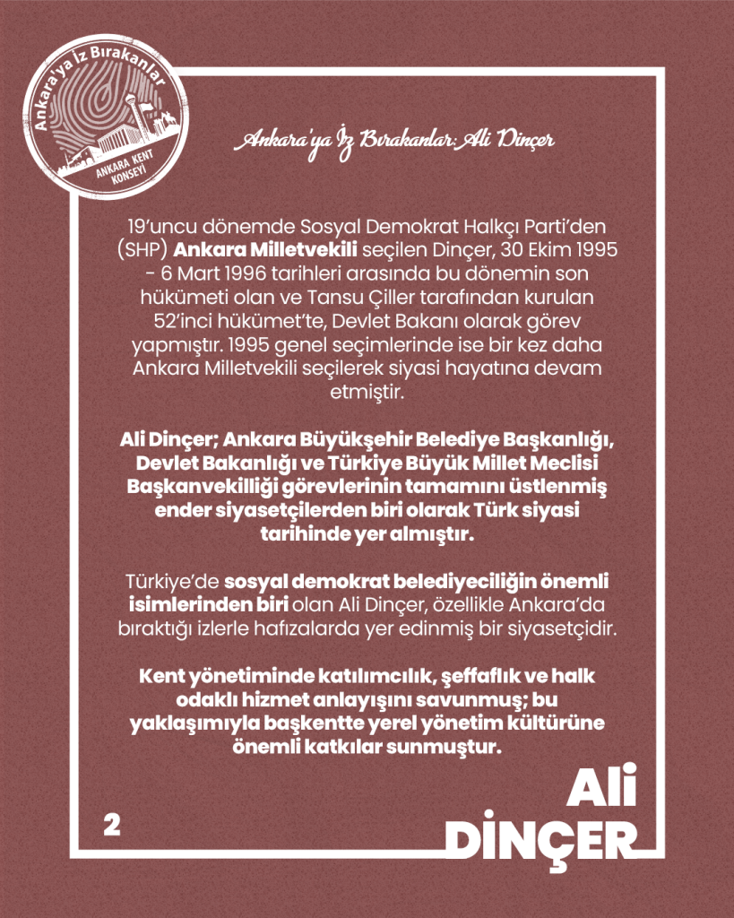Ankara’ya İz Bırakanlar: Ali Dinçer — fotoğraf 4