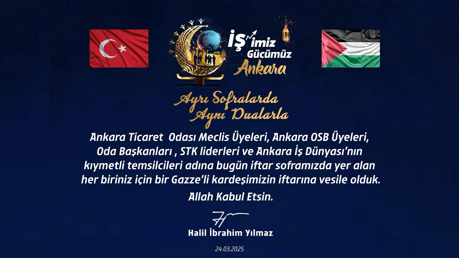 Ayrı Sofralarda Aynı Dualarla