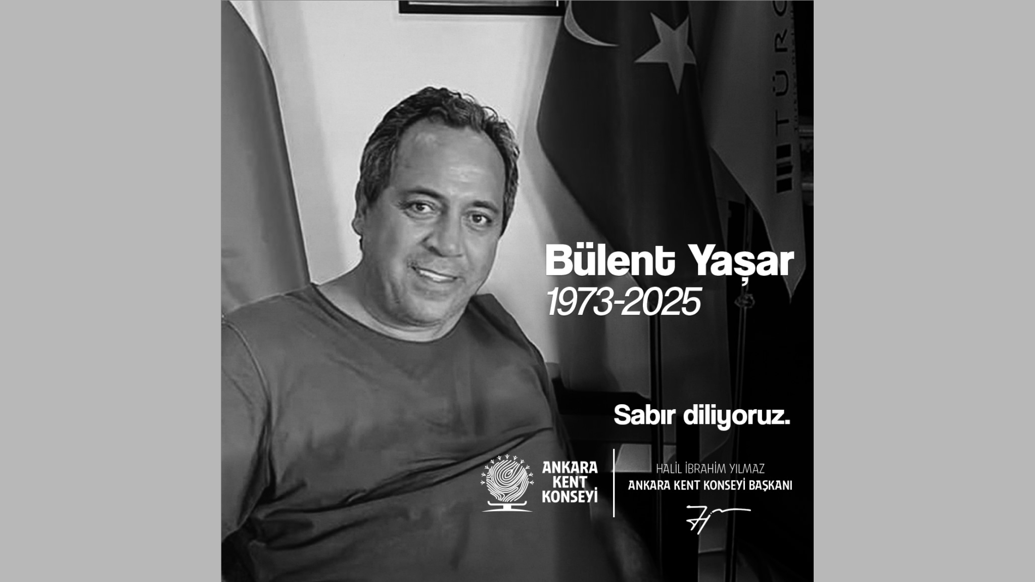 Bülent Yaşar Başsağlığı Mesajı