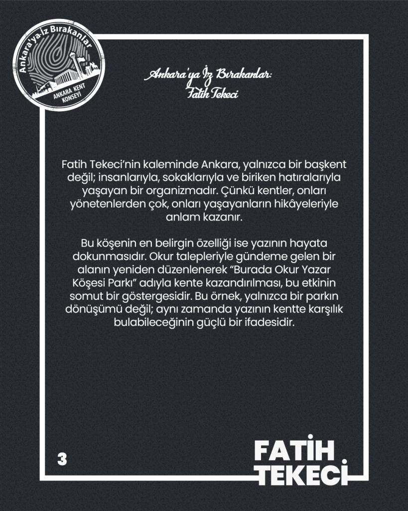 Ankara’ya İz Bırakanlar: Gazeteci Fatih TEKECİ — fotoğraf 5