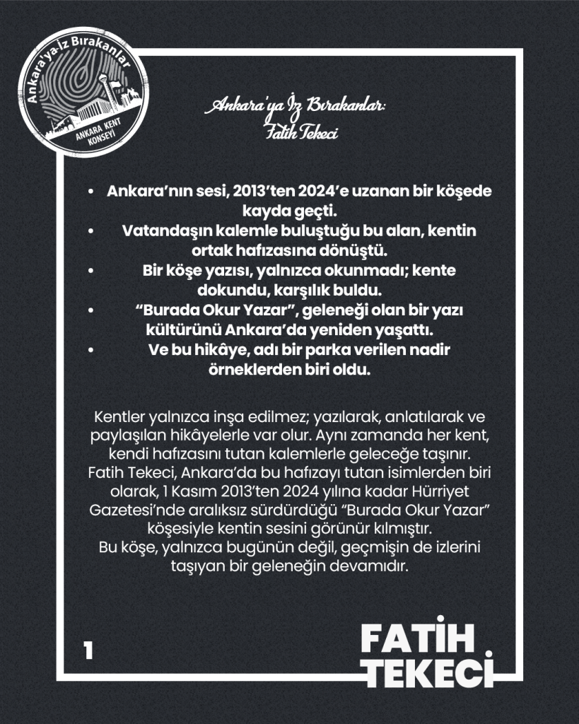 Ankara’ya İz Bırakanlar: Gazeteci Fatih TEKECİ — fotoğraf 3