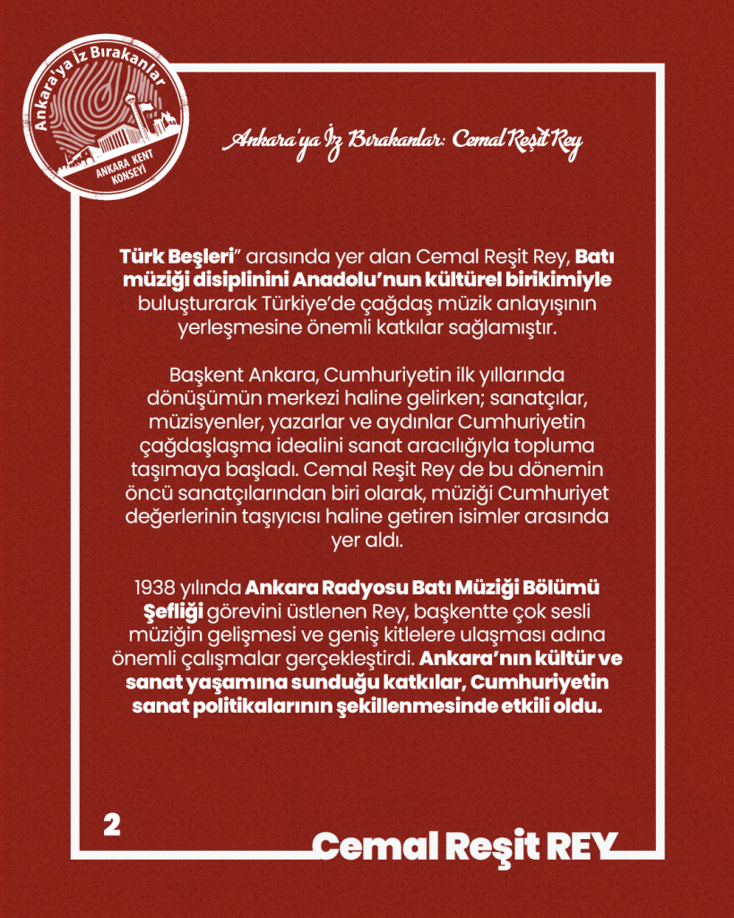 Ankara’ya İz Bırakanlar Cemal Reşit REY (24 Eylül 1904, Kudüs – 7 Ekim 1985, İstanbul), Türk besteci, piyanist, eğitimci ve orkestra şefi — fotoğraf 4