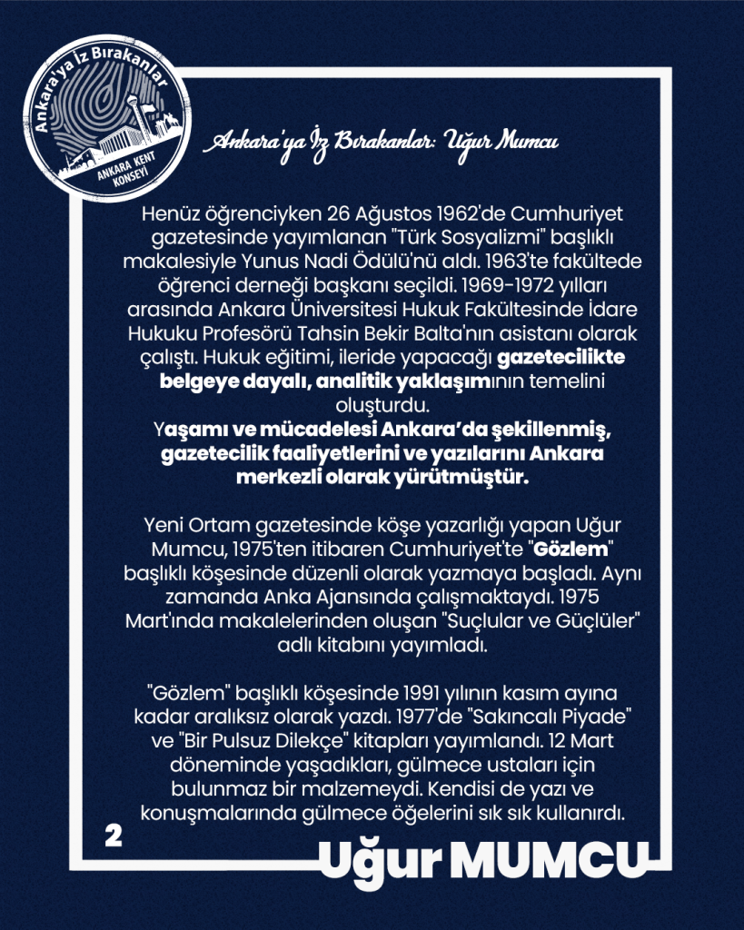 Ankara’ya İz Bırakanlar: Uğur Mumcu — fotoğraf 3