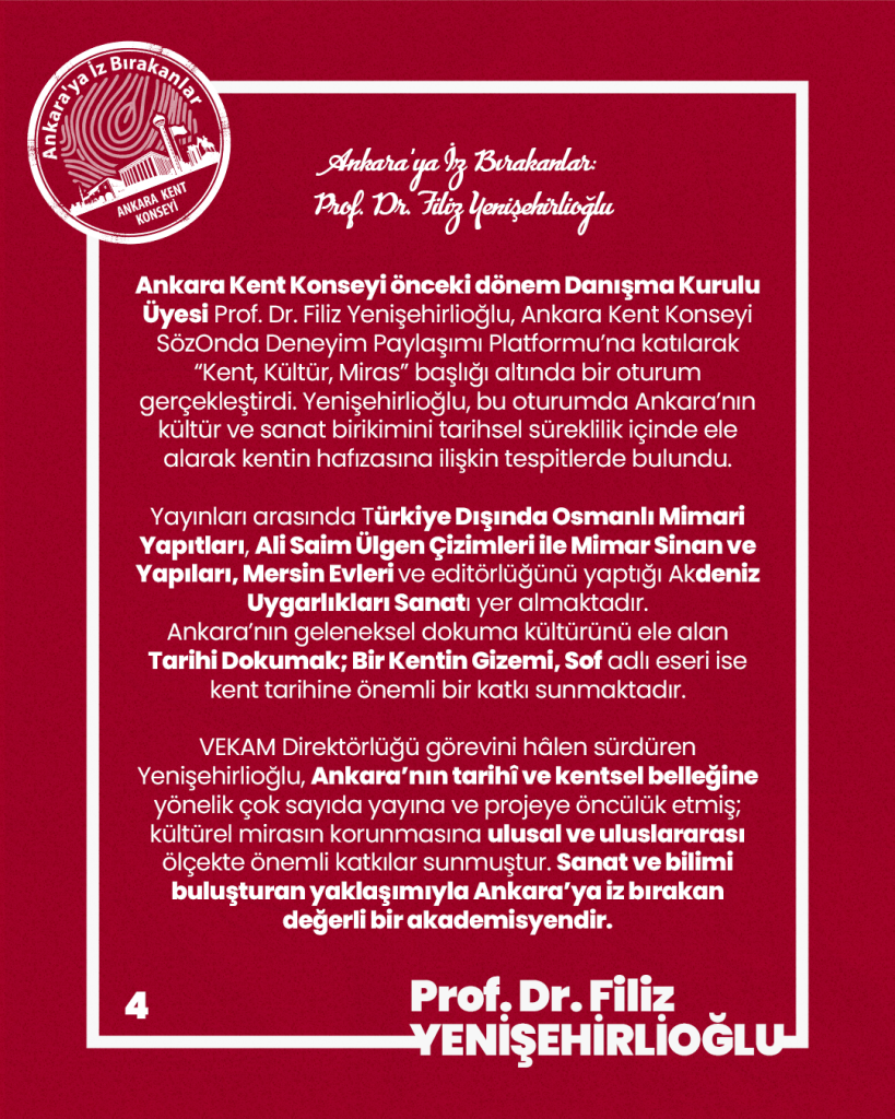 Ankara’ya İz Bırakanlar: Prof. Dr. Filiz Yenişehirlioğlu — fotoğraf 6
