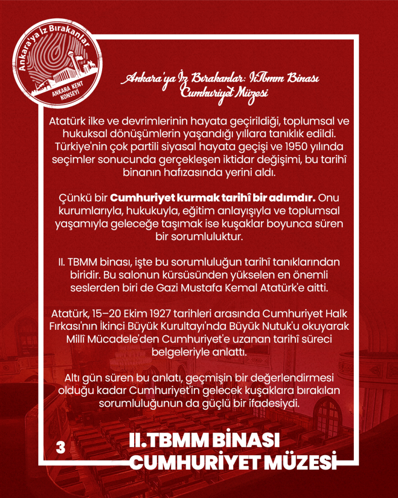 Ankara’ya İz Bırakanlar: Cumhuriyet Müzesi (II. TBMM Binası) — fotoğraf 5