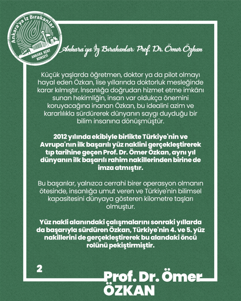Ankara’ya İz Bırakanlar Prof. Dr. Ömer ÖZKAN — fotoğraf 4