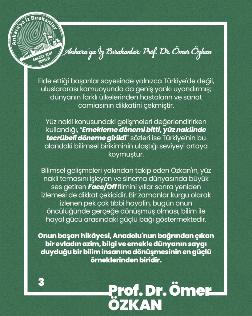 Ankara’ya İz Bırakanlar Prof. Dr. Ömer ÖZKAN — fotoğraf 5