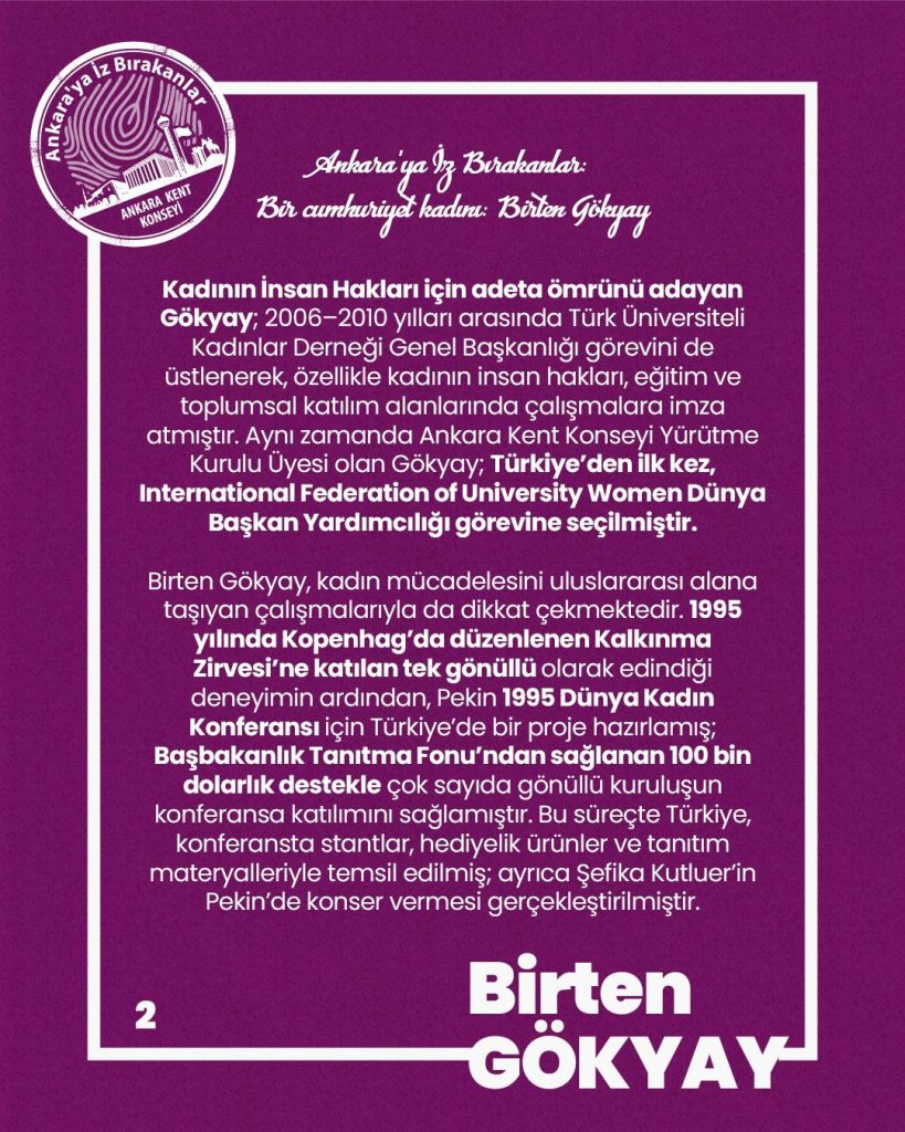 Ankara’ya İz Bırakanlar: Bir Cumhuriyet Kadını Birten GÖKYAY — fotoğraf 4