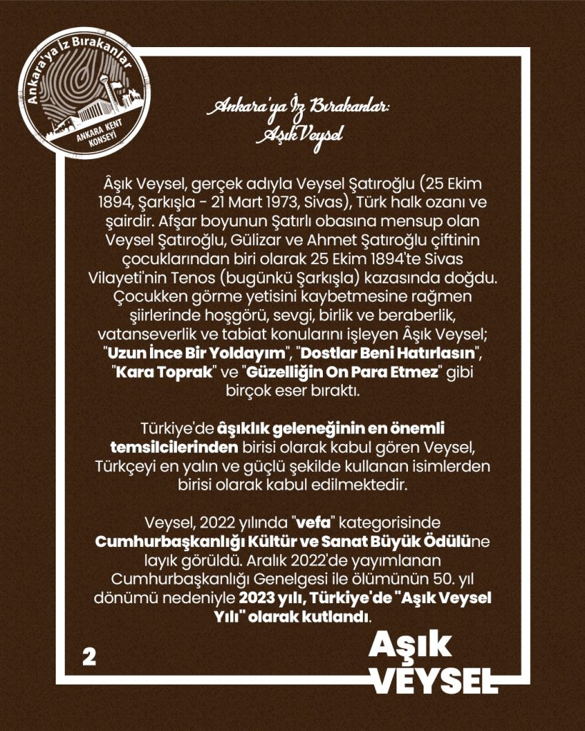 Ankara’ya İz Bırakanlar: Aşık Veysel — fotoğraf 9