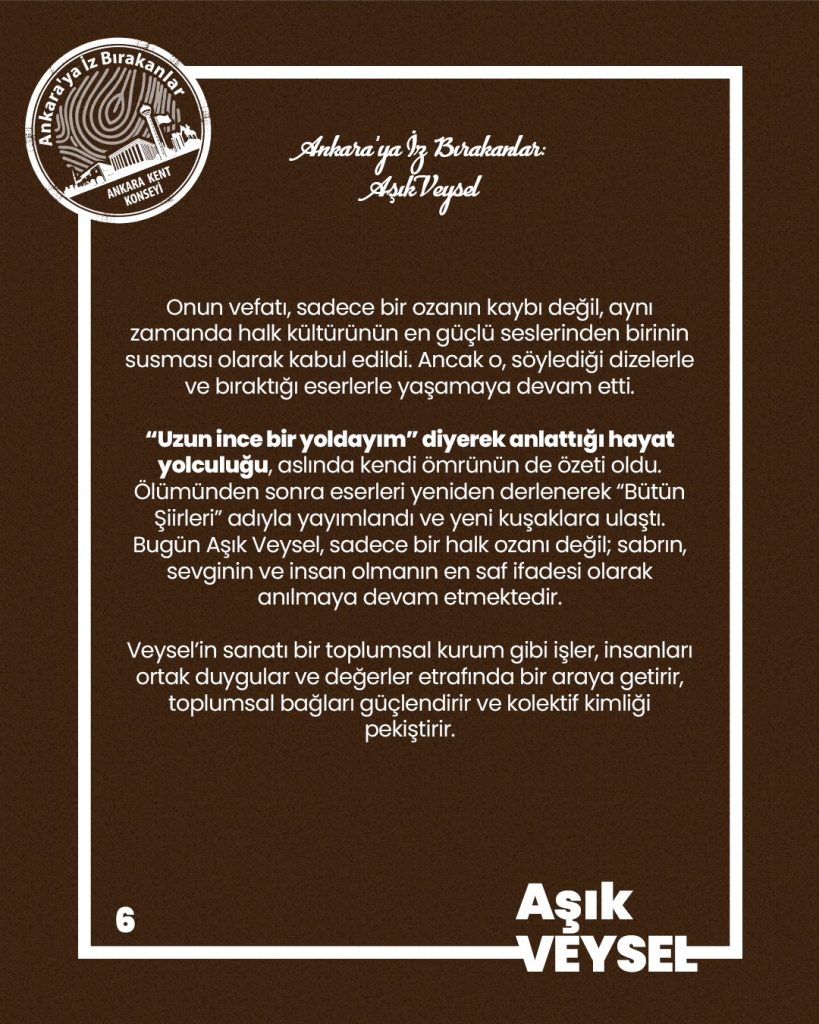 Ankara’ya İz Bırakanlar: Aşık Veysel — fotoğraf 6