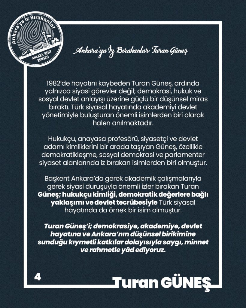 Ankara’ya İz Bırakanlar Turan GÜNEŞ (1921, Kocaeli – 1982, Çanakkale), Siyasetçi, Bilim İnsanı, Akademisyen, Diplomat T.C. E. Başbakan Yardımcısı, Dışişleri E. Bakanı — fotoğraf 6