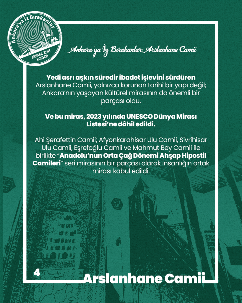 Ankara’ya İz Bırakanlar: Arslanhane (Ahi Şerafettin) Camii — fotoğraf 6
