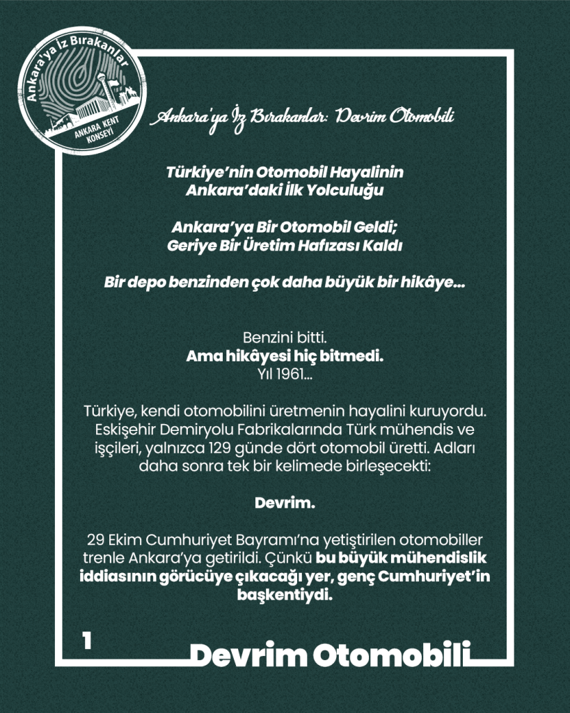 Ankara’ya İz Bırakanlar: Devrim Otomobili — fotoğraf 3