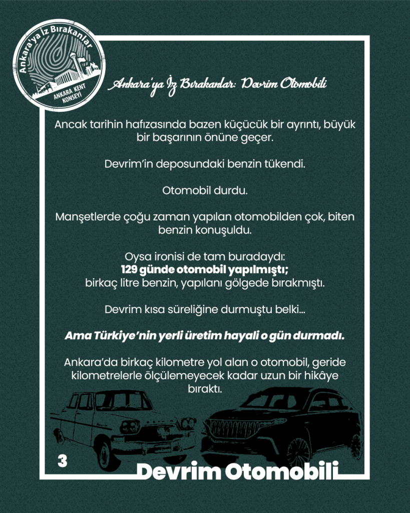 Ankara’ya İz Bırakanlar: Devrim Otomobili — fotoğraf 5
