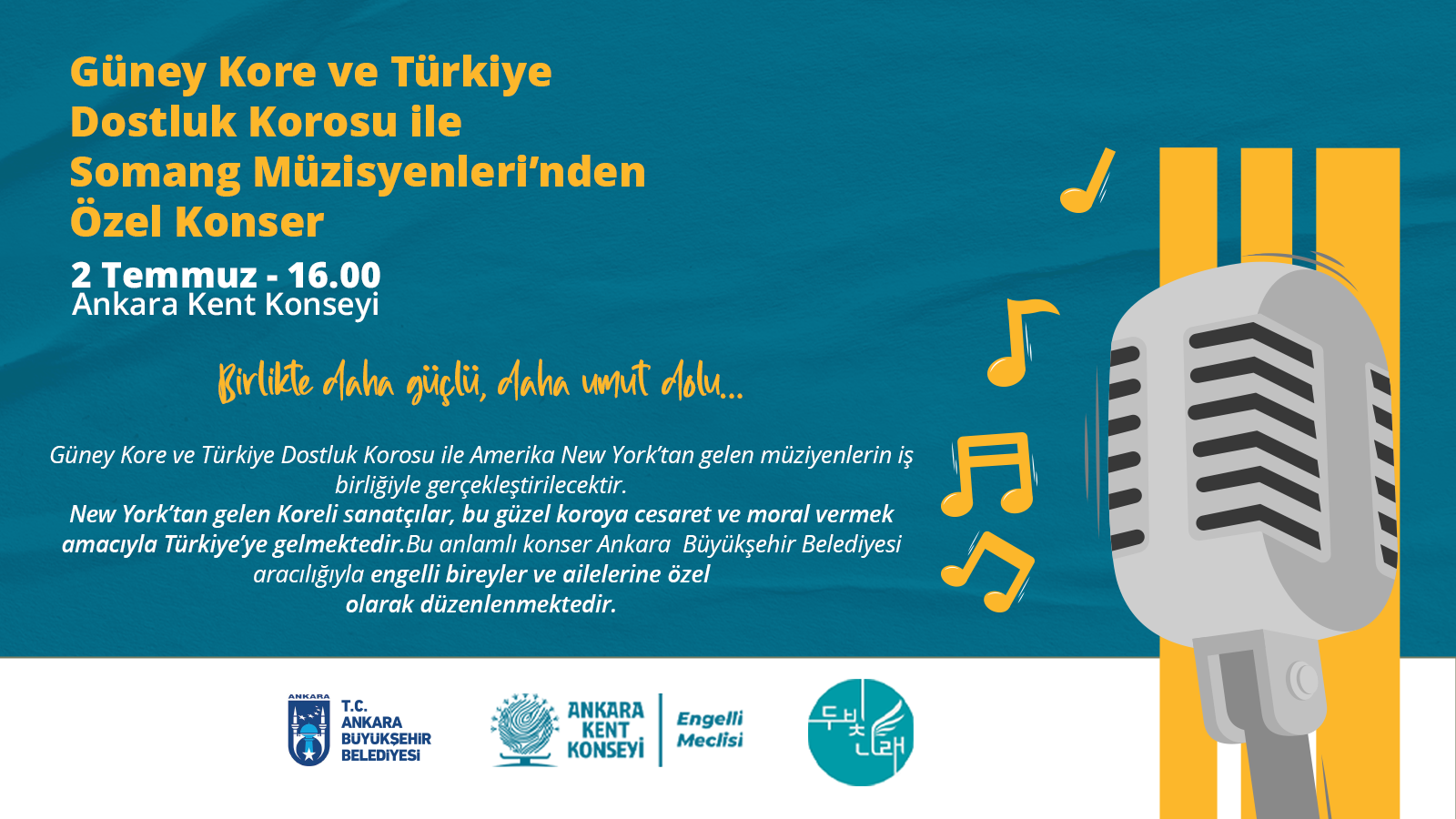 Güney Koreli sanatçılar, engelli bireylere cesaret ve moral vermek için Türkiye’ye geliyor!