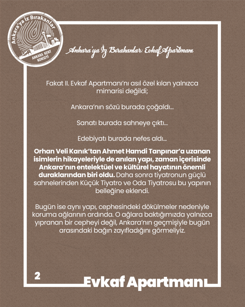 Ankara’ya İz Bırakanlar Evkaf Apartmanı — fotoğraf 4