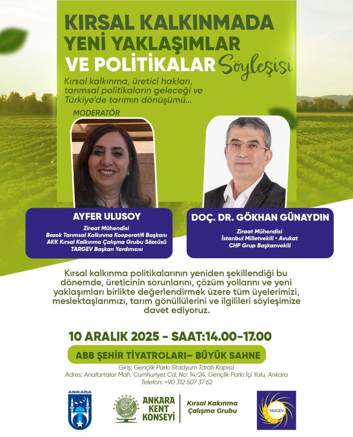 Kırsal Kalkınmada Yeni Yaklaşımlar ve Politikalar” Söyleşisi