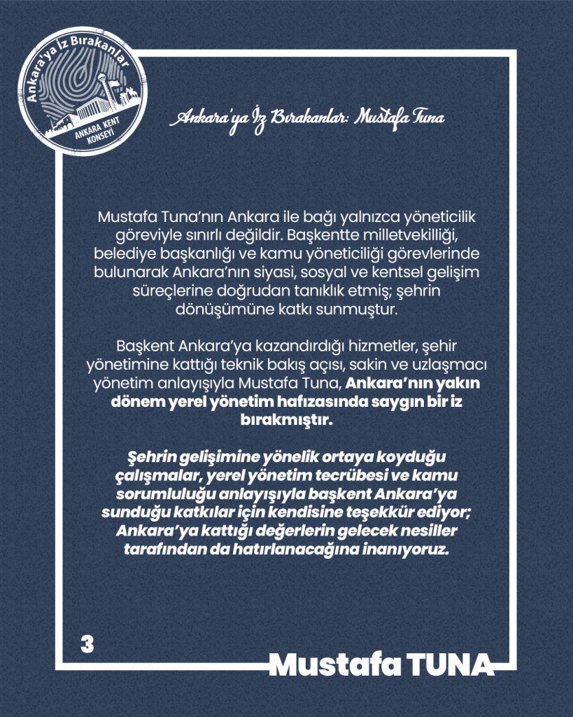 Ankara’ya İz Bırakanlar Mustafa Tuna (d. 1957, Şarkışla, Sivas), — fotoğraf 5